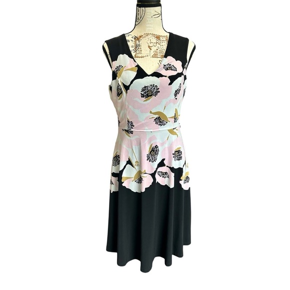 Tommy Hilfiger bold floral design midi dress in size 4 - Picture 1 of 11